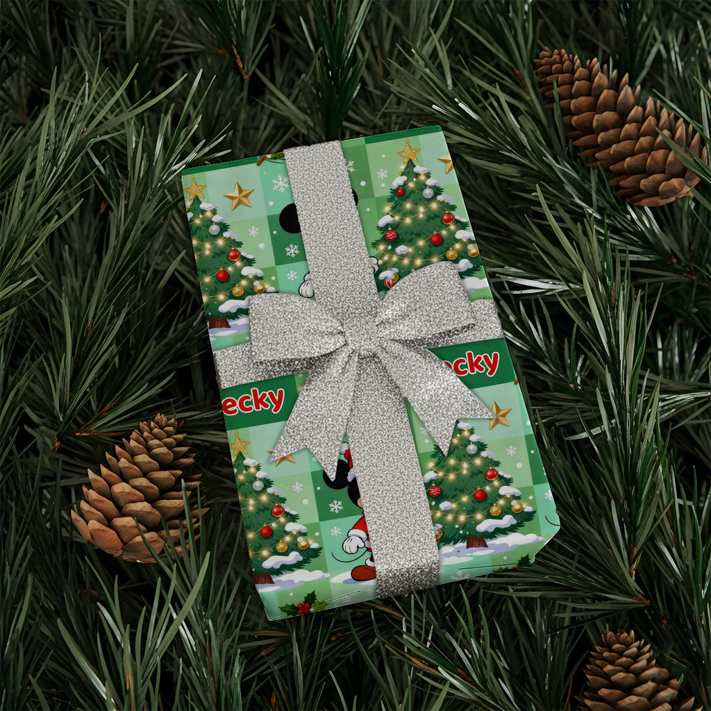Personalized Christmas Wrapping Paper Custom Name Gift Idea Wrapping Papers GradoCreations