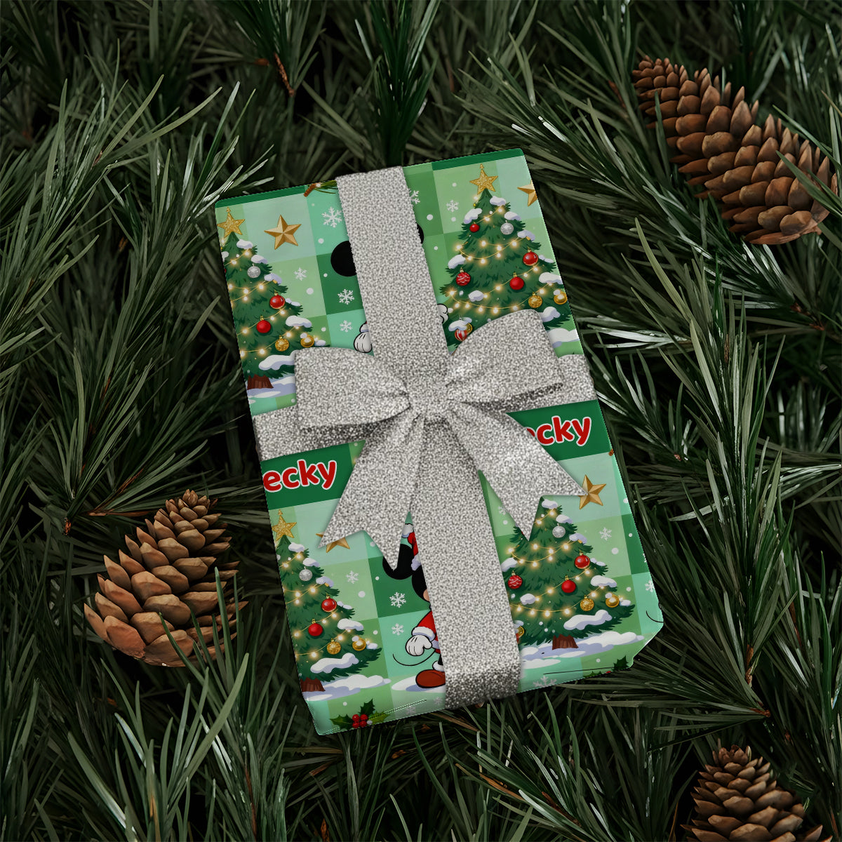 Personalized Christmas Wrapping Paper Custom Name Gift Idea Wrapping Papers GradoCreations
