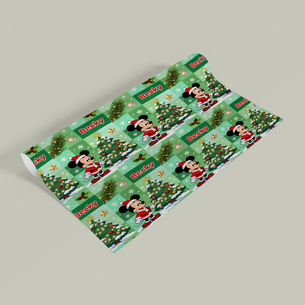 Personalized Christmas Wrapping Paper Custom Name Gift Idea Wrapping Papers GradoCreations