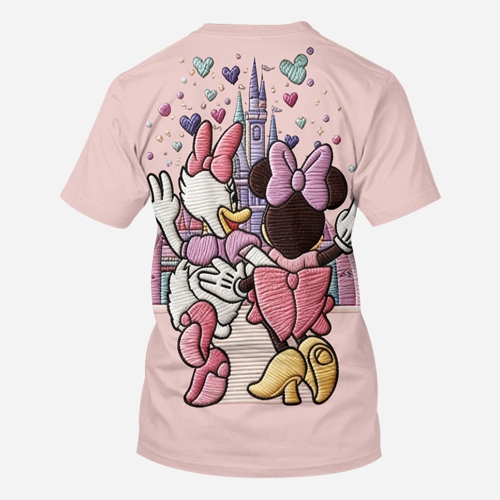 Personalized Besties Forever All Over Print Shirt for Friends All Over Shirt GradoCreations
