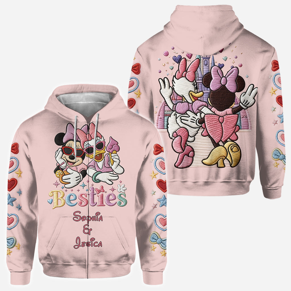 Personalized Besties Forever All Over Print Shirt for Friends All Over Shirt GradoCreations