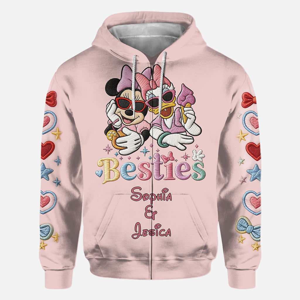Personalized Besties Forever All Over Print Shirt for Friends All Over Shirt GradoCreations