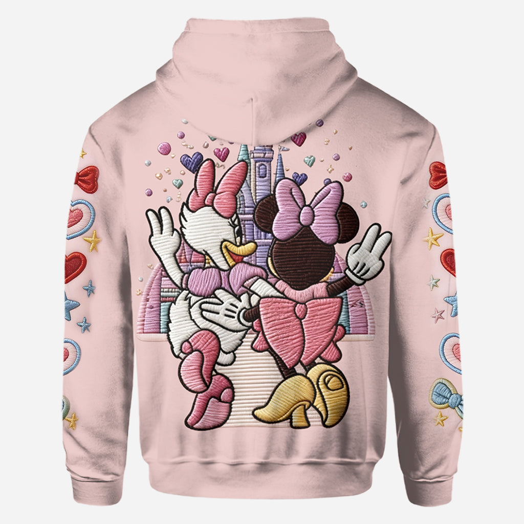 Personalized Besties Forever All Over Print Shirt for Friends All Over Shirt GradoCreations