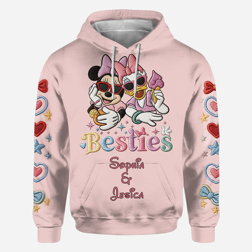 Personalized Besties Forever All Over Print Shirt for Friends All Over Shirt GradoCreations