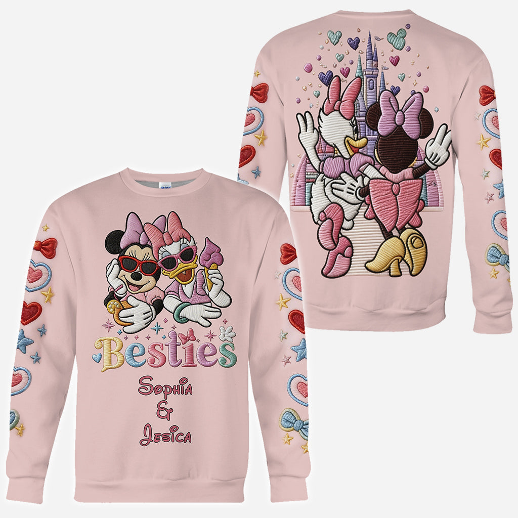 Personalized Besties Forever All Over Print Shirt for Friends All Over Shirt GradoCreations