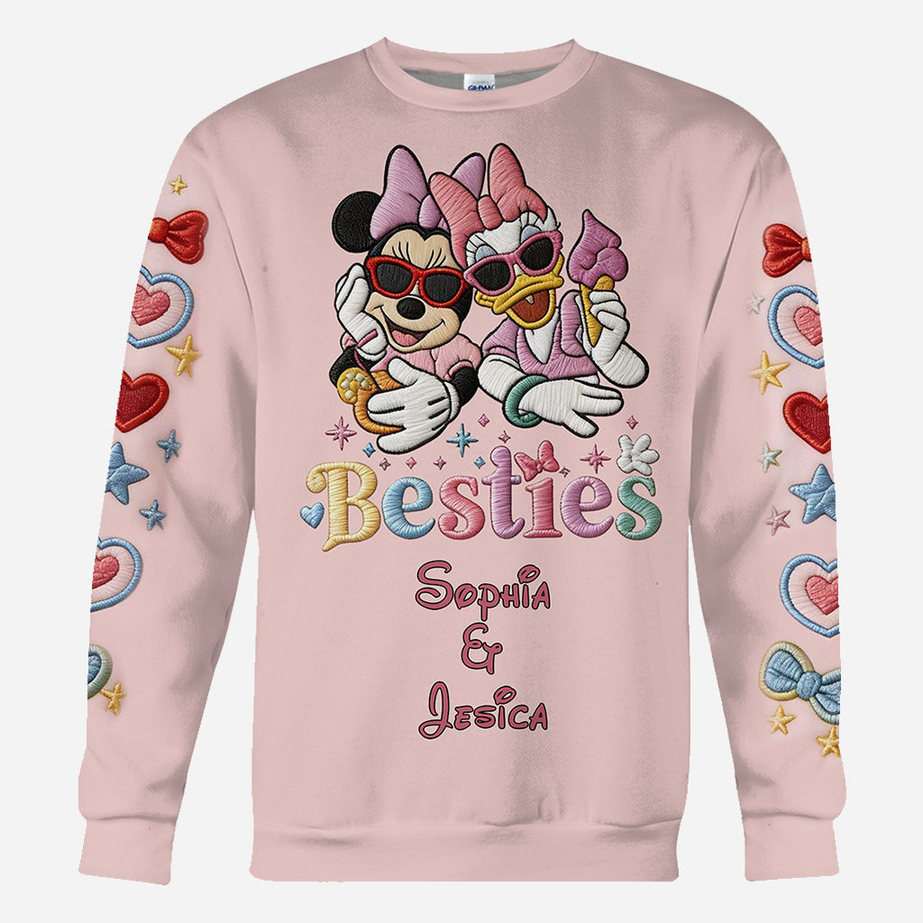 Personalized Besties Forever All Over Print Shirt for Friends All Over Shirt GradoCreations
