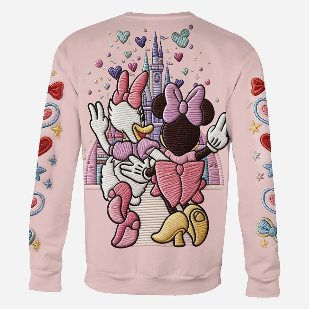 Personalized Besties Forever All Over Print Shirt for Friends All Over Shirt GradoCreations