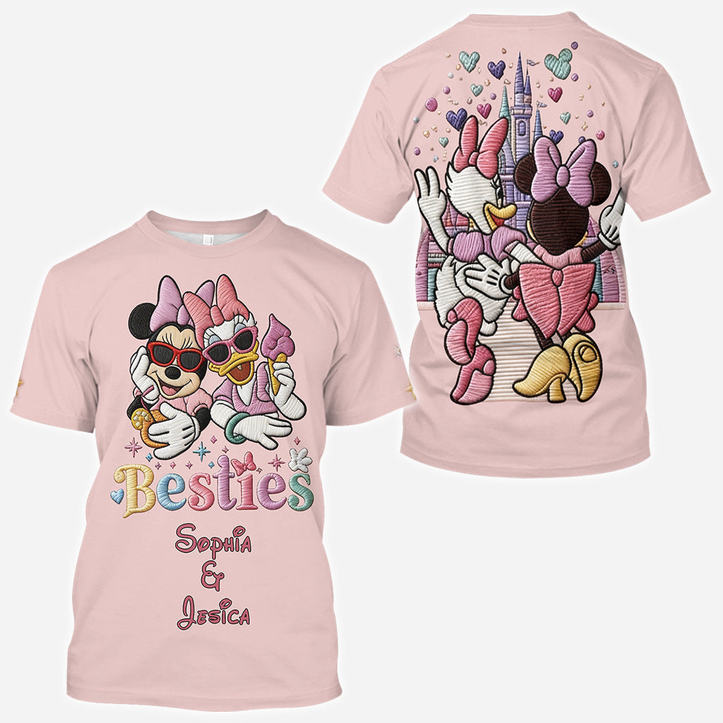 Personalized Besties Forever All Over Print Shirt for Friends All Over Shirt GradoCreations