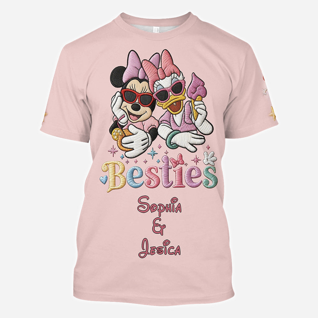 Personalized Besties Forever All Over Print Shirt for Friends All Over Shirt GradoCreations