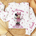 Personalized Breast Cancer Awareness Shirt with Cartoon Mouse for Women All Over Shirt GradoCreations