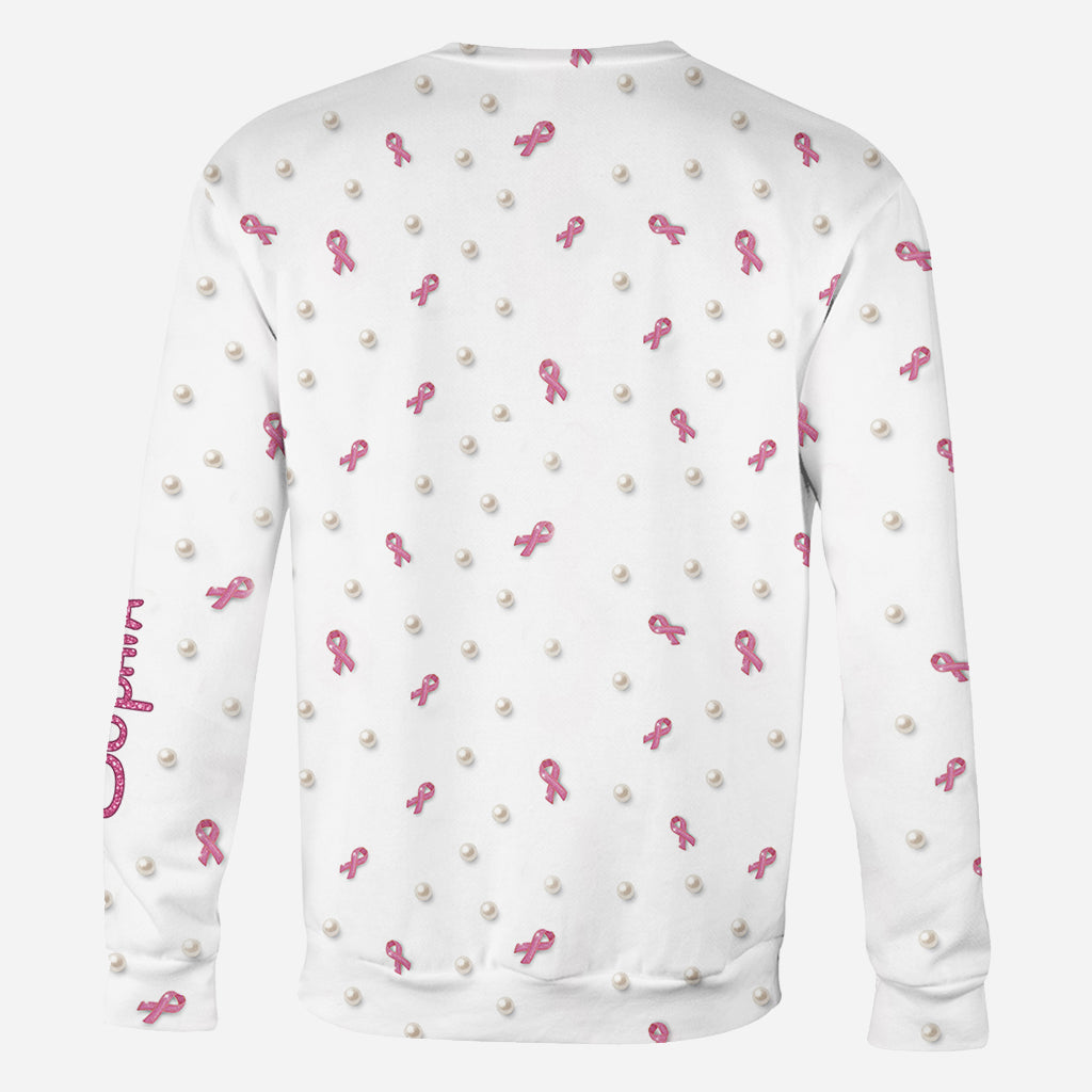 Personalized Breast Cancer Awareness Shirt with Cartoon Mouse for Women All Over Shirt GradoCreations