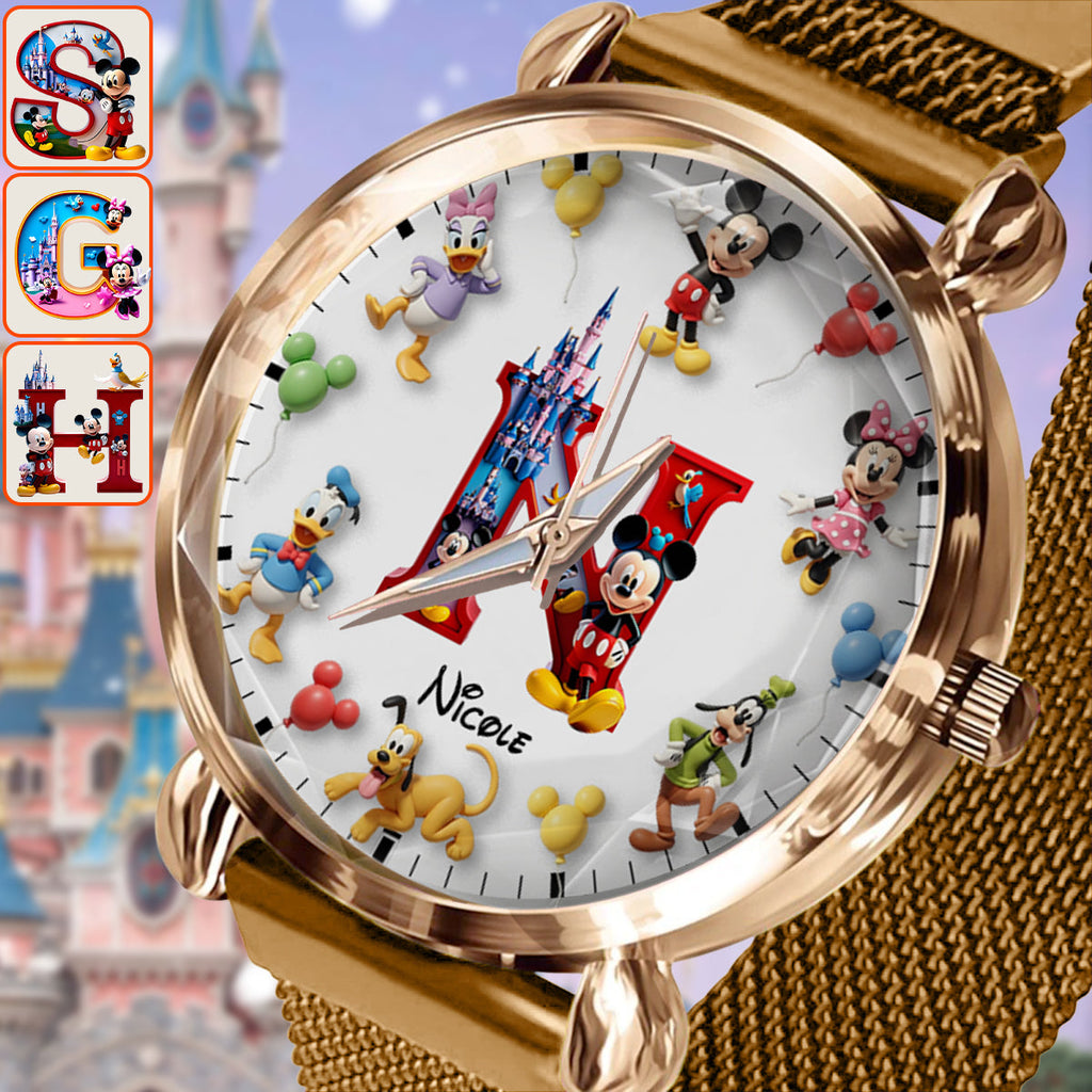 Personalized Disney Mouse Watch Custom Name Gift for Women Women Hand Watch GradoCreations