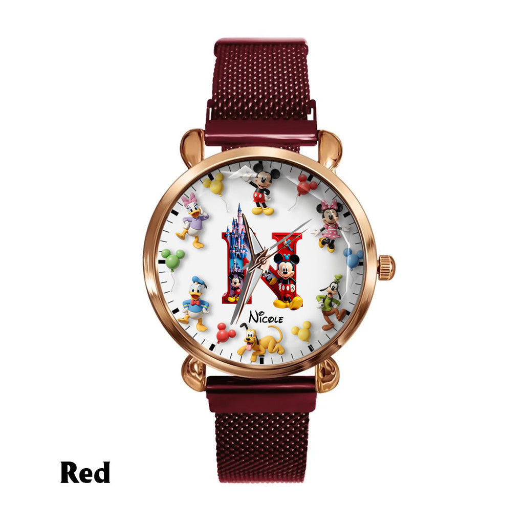Personalized Disney Mouse Watch Custom Name Gift for Women Women Hand Watch GradoCreations