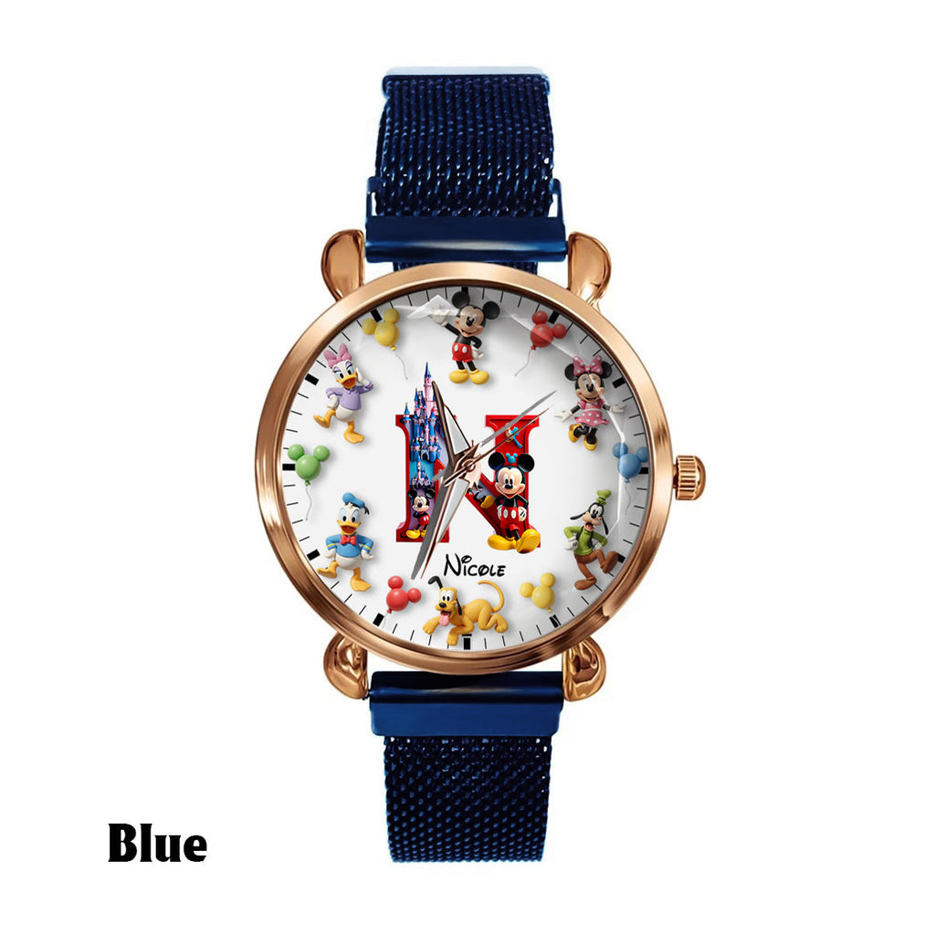 Personalized Disney Mouse Watch Custom Name Gift for Women Women Hand Watch GradoCreations