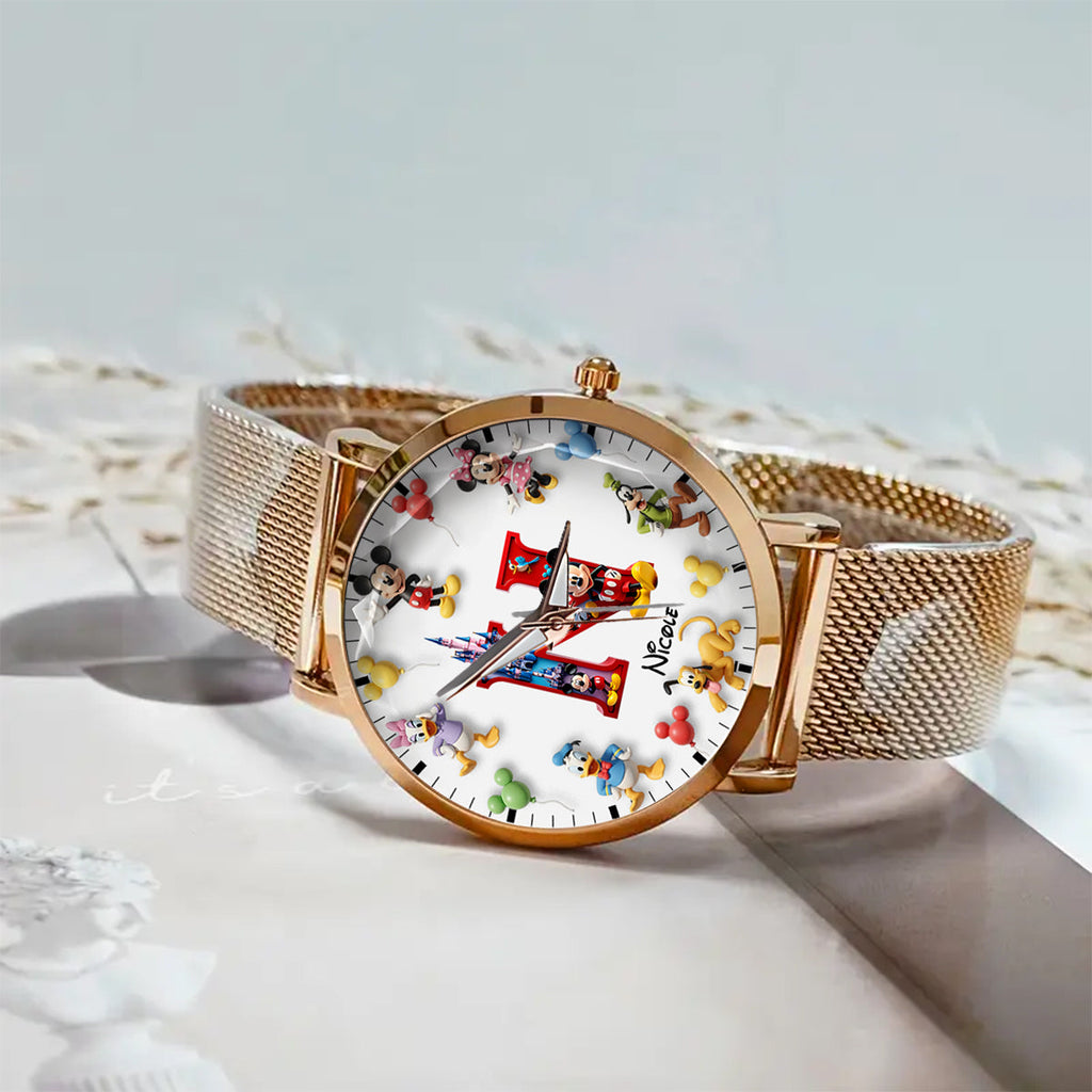 Personalized Disney Mouse Watch Custom Name Gift for Women Women Hand Watch GradoCreations