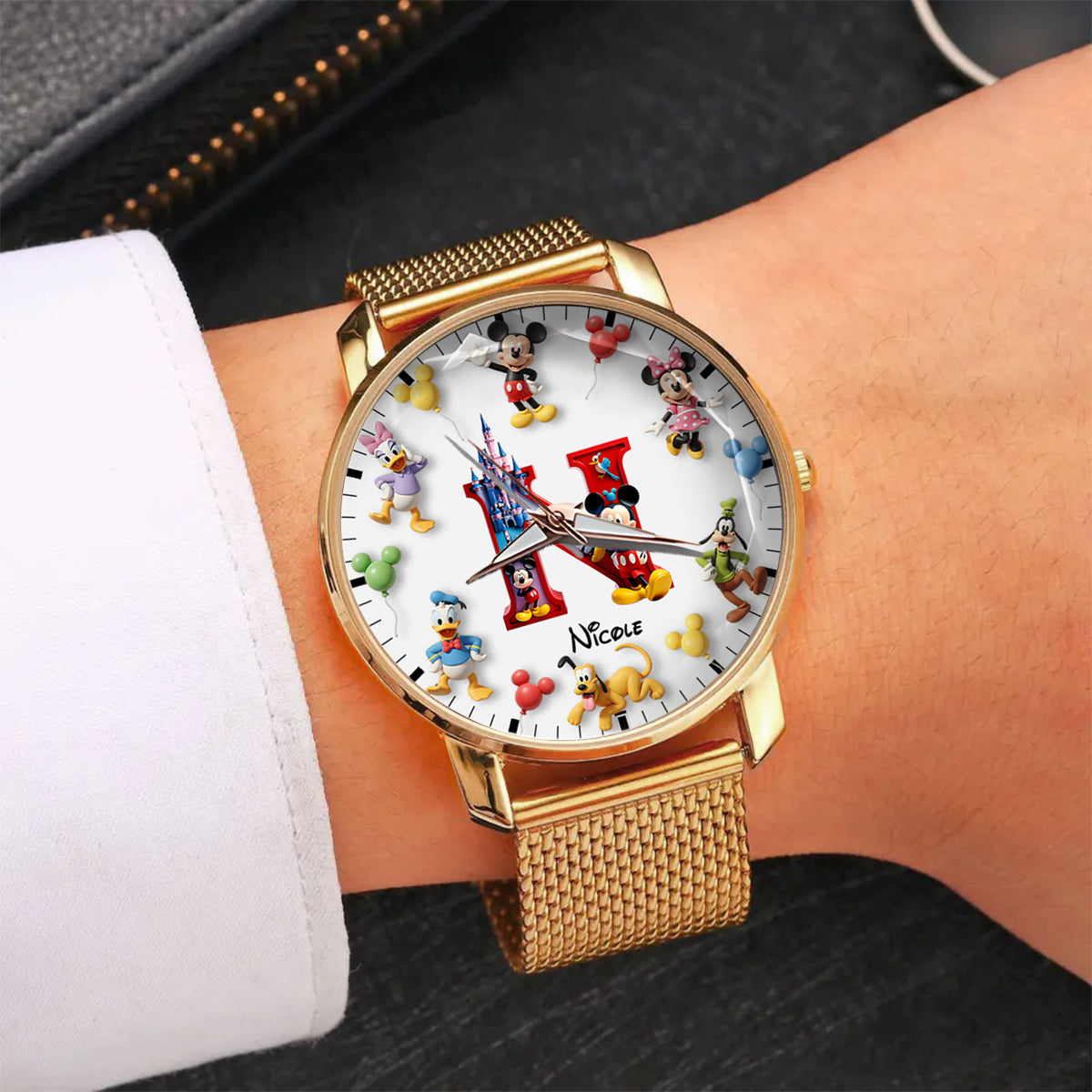 Personalized Disney Mouse Watch Custom Name Gift for Women Women Hand Watch GradoCreations
