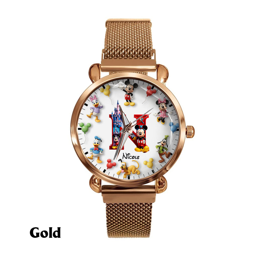 Personalized Disney Mouse Watch Custom Name Gift for Women Women Hand Watch GradoCreations