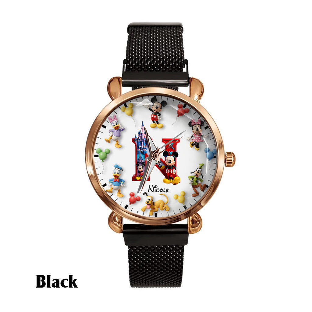 Personalized Disney Mouse Watch Custom Name Gift for Women Women Hand Watch GradoCreations