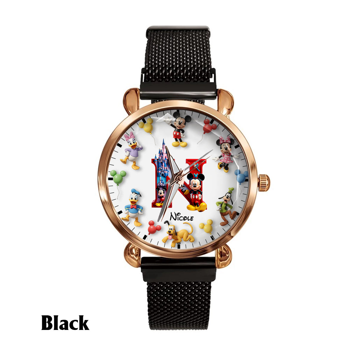 Personalized Disney Mouse Watch Custom Name Gift for Women Women Hand Watch GradoCreations