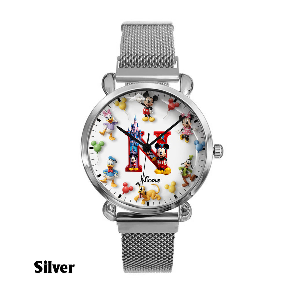 Personalized Disney Mouse Watch Custom Name Gift for Women Women Hand Watch GradoCreations