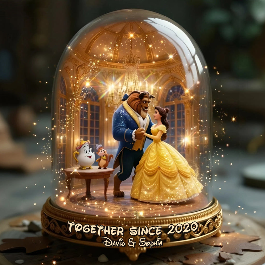 Custom Shaped Beauty And The Beast Acrylic Plaque Gift for Couples Custom Shaped Acrylic Plaque GradoCreations