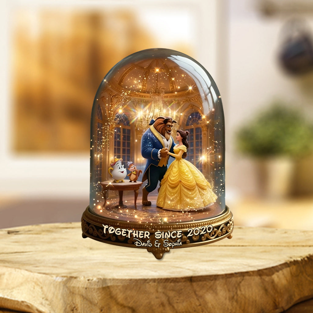 Custom Shaped Beauty And The Beast Acrylic Plaque Gift for Couples Custom Shaped Acrylic Plaque GradoCreations
