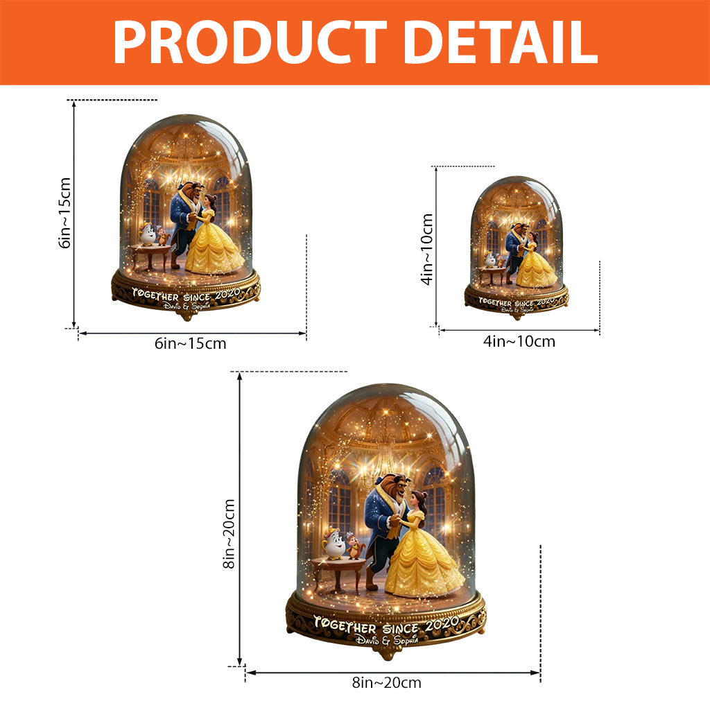 Custom Shaped Beauty And The Beast Acrylic Plaque Gift for Couples Custom Shaped Acrylic Plaque GradoCreations