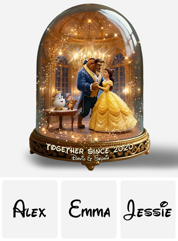 Custom Shaped Beauty And The Beast Acrylic Plaque Gift for Couples Custom Shaped Acrylic Plaque GradoCreations