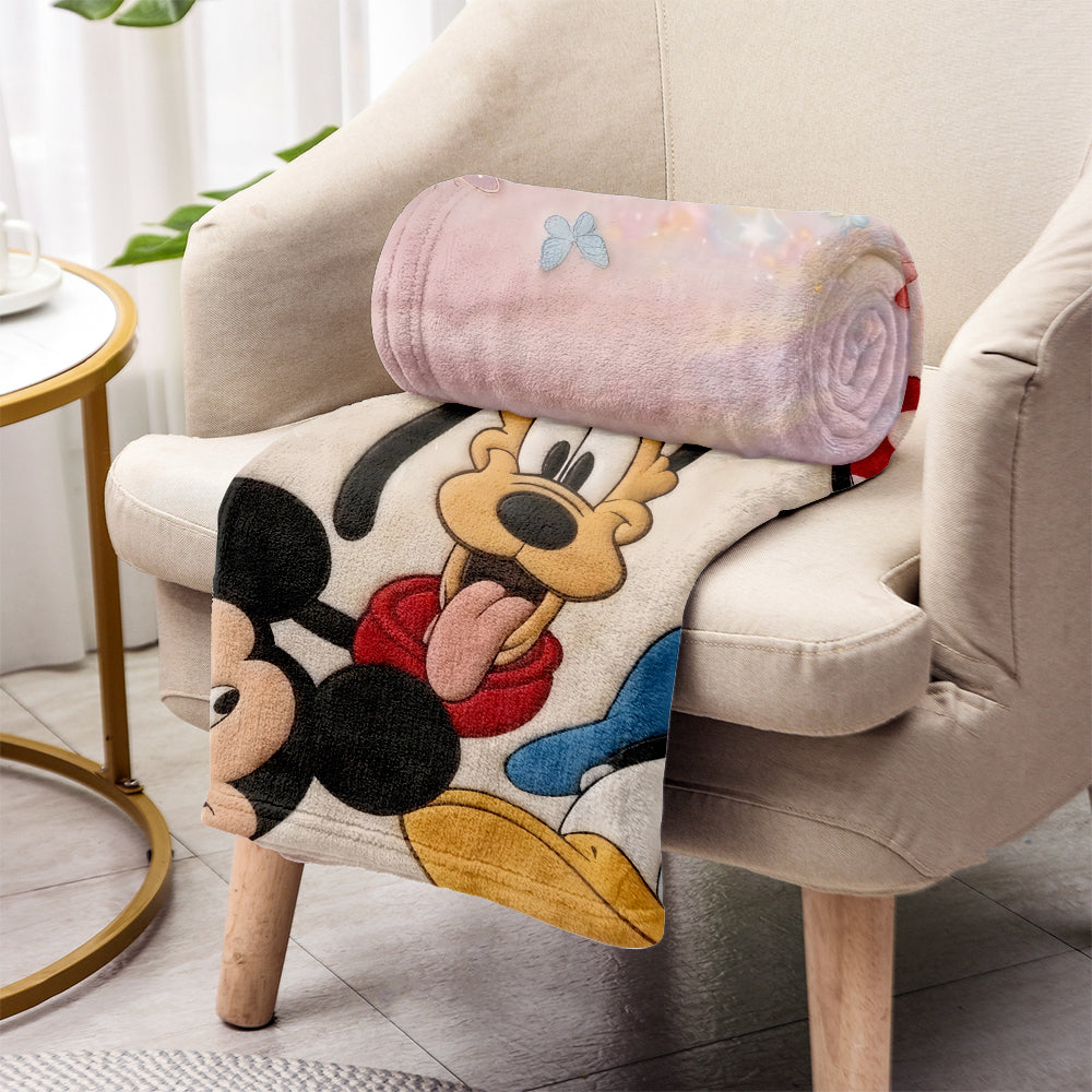 Personalized Mickey Mouse Blanket Custom Name Gift for Kids Blanket GradoCreations