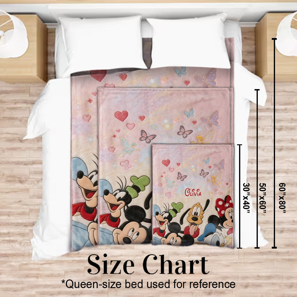 Personalized Mickey Mouse Blanket Custom Name Gift for Kids Blanket GradoCreations