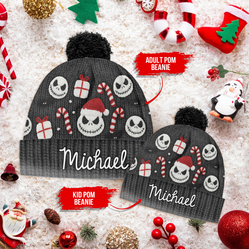 Personalized Nightmare Beanie Hat Custom Name Gift for Kids Beanie Hat GradoCreations