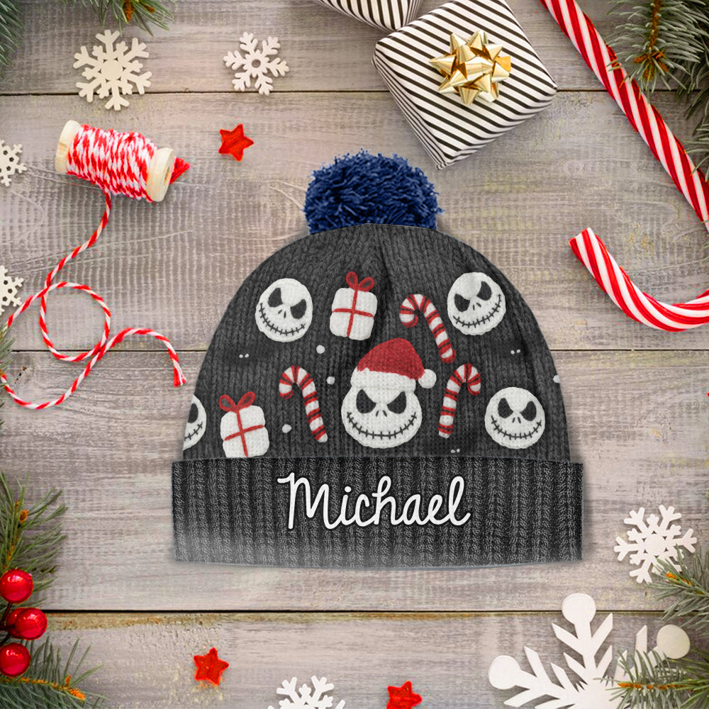 Personalized Nightmare Beanie Hat Custom Name Gift for Kids Beanie Hat GradoCreations