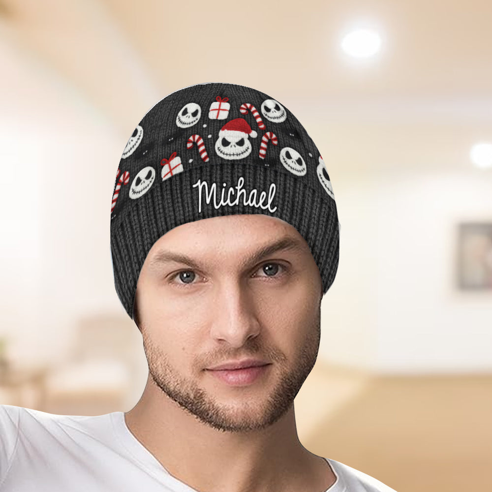 Personalized Nightmare Beanie Hat Custom Name Gift for Kids Beanie Hat GradoCreations