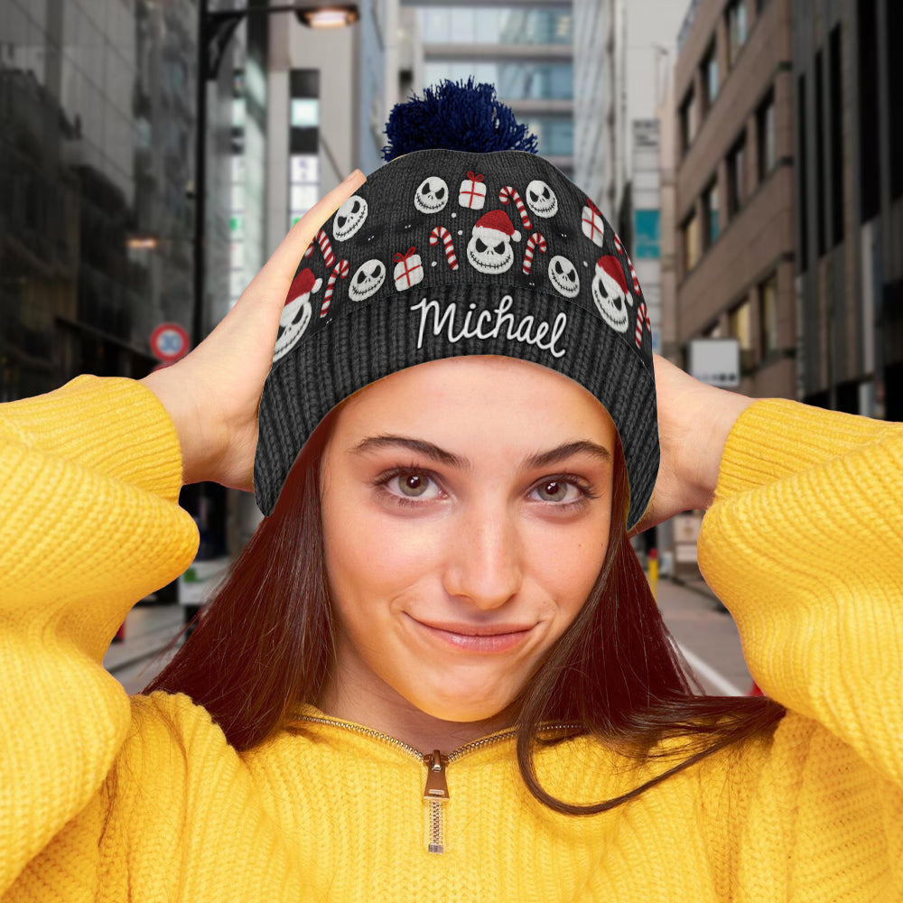 Personalized Nightmare Beanie Hat Custom Name Gift for Kids Beanie Hat GradoCreations
