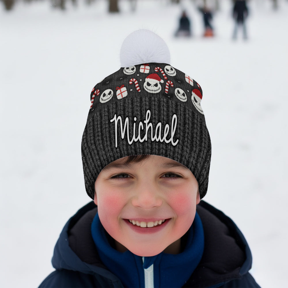 Personalized Nightmare Beanie Hat Custom Name Gift for Kids Beanie Hat GradoCreations