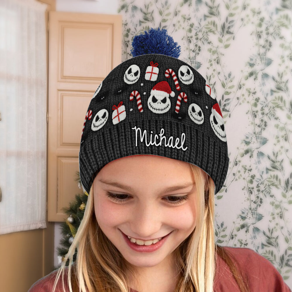 Personalized Nightmare Beanie Hat Custom Name Gift for Kids Beanie Hat GradoCreations