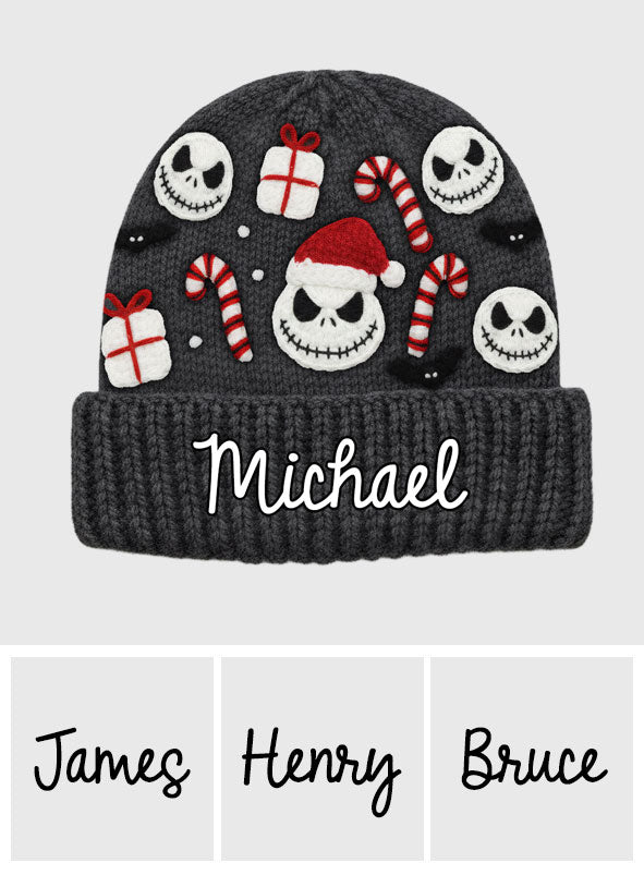 Personalized Nightmare Beanie Hat Custom Name Gift for Kids Beanie Hat GradoCreations