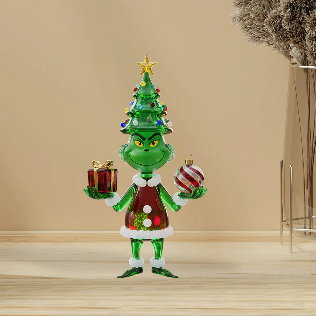 Personalized Green Monster Acrylic Plaque Custom Gift for Christmas Custom Shaped Acrylic Plaque GradoCreations