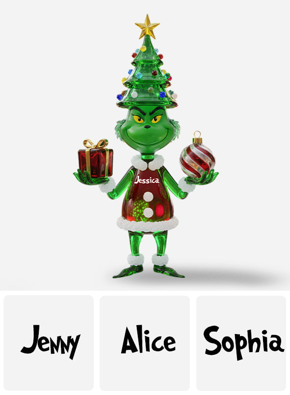 Personalized Green Monster Acrylic Plaque Custom Gift for Christmas Custom Shaped Acrylic Plaque GradoCreations