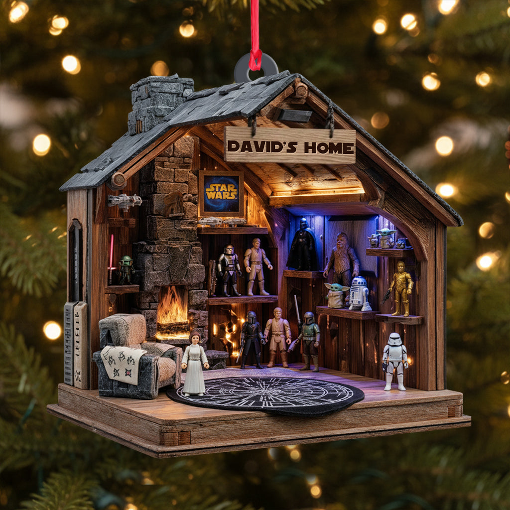Personalized Star Wars Geek Cave Cabin Ornament - Unique Gift for Christmas Ornament GradoCreations