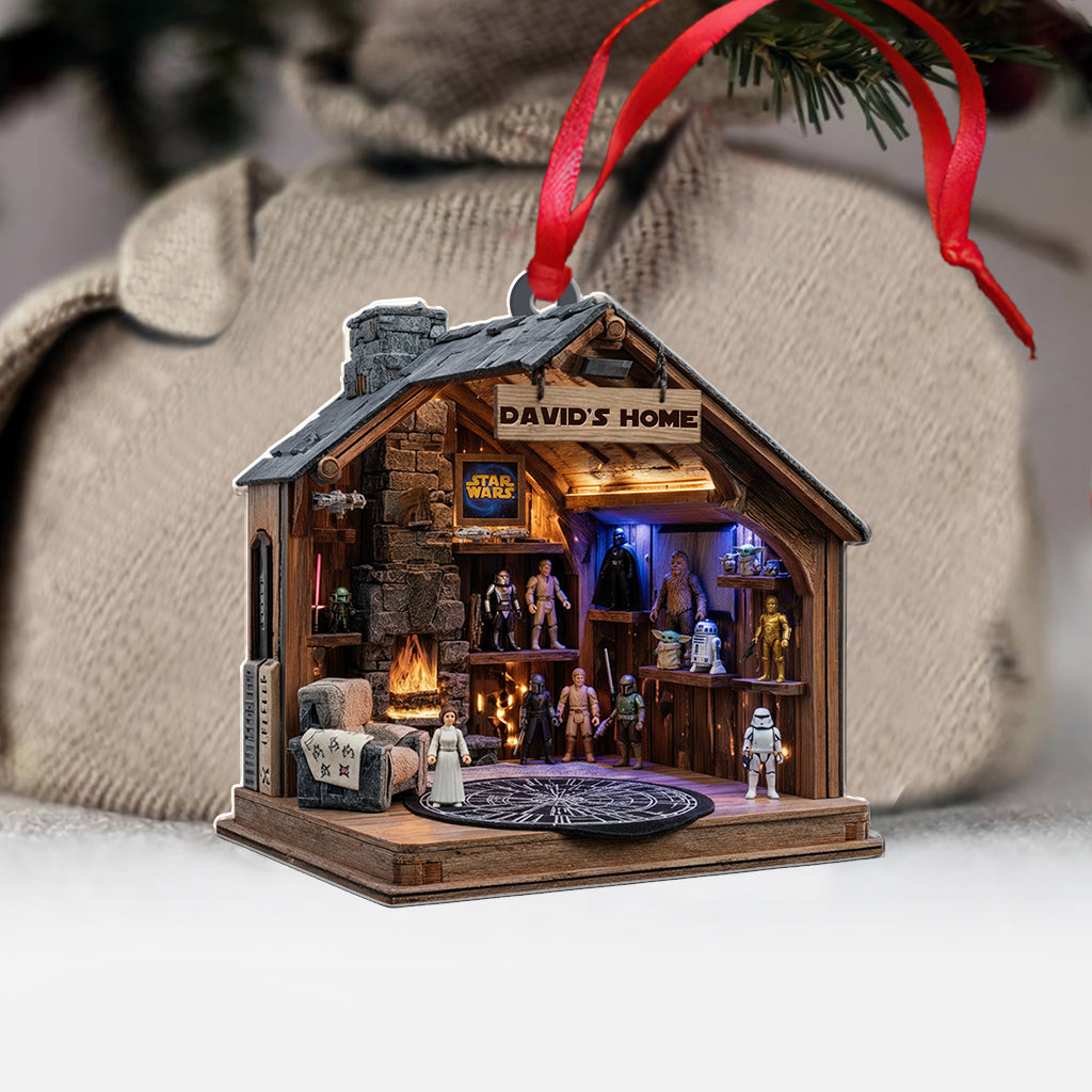Personalized Star Wars Geek Cave Cabin Ornament - Unique Gift for Christmas Ornament GradoCreations