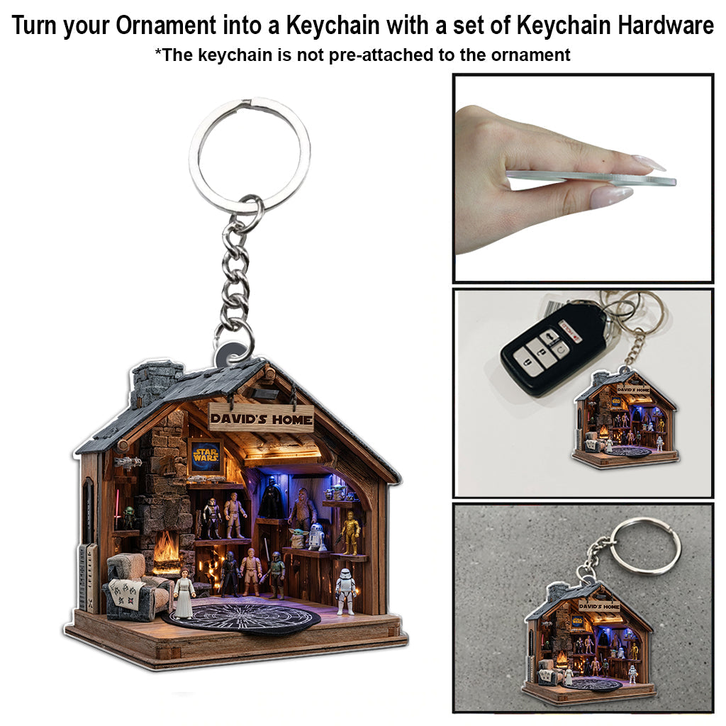 Personalized Star Wars Geek Cave Cabin Ornament - Unique Gift for Christmas Ornament GradoCreations