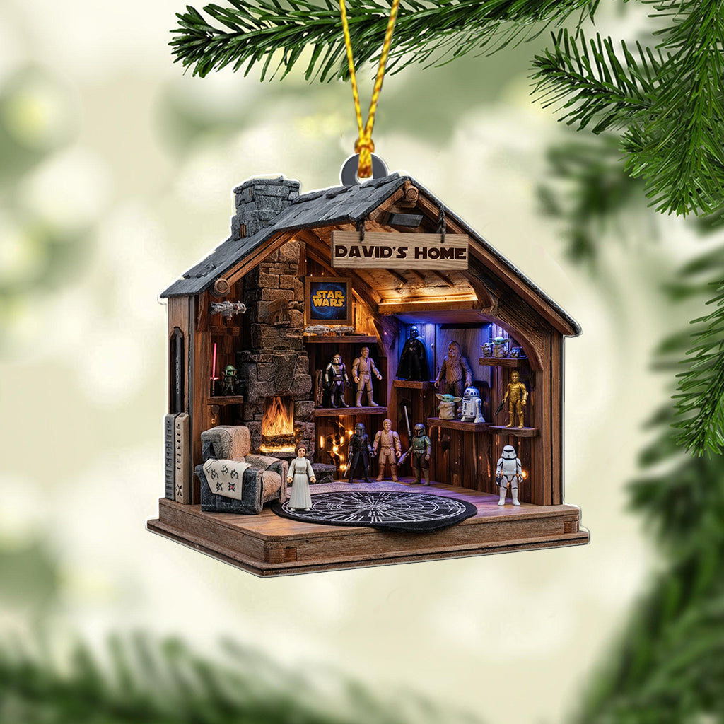 Personalized Star Wars Geek Cave Cabin Ornament - Unique Gift for Christmas Ornament GradoCreations