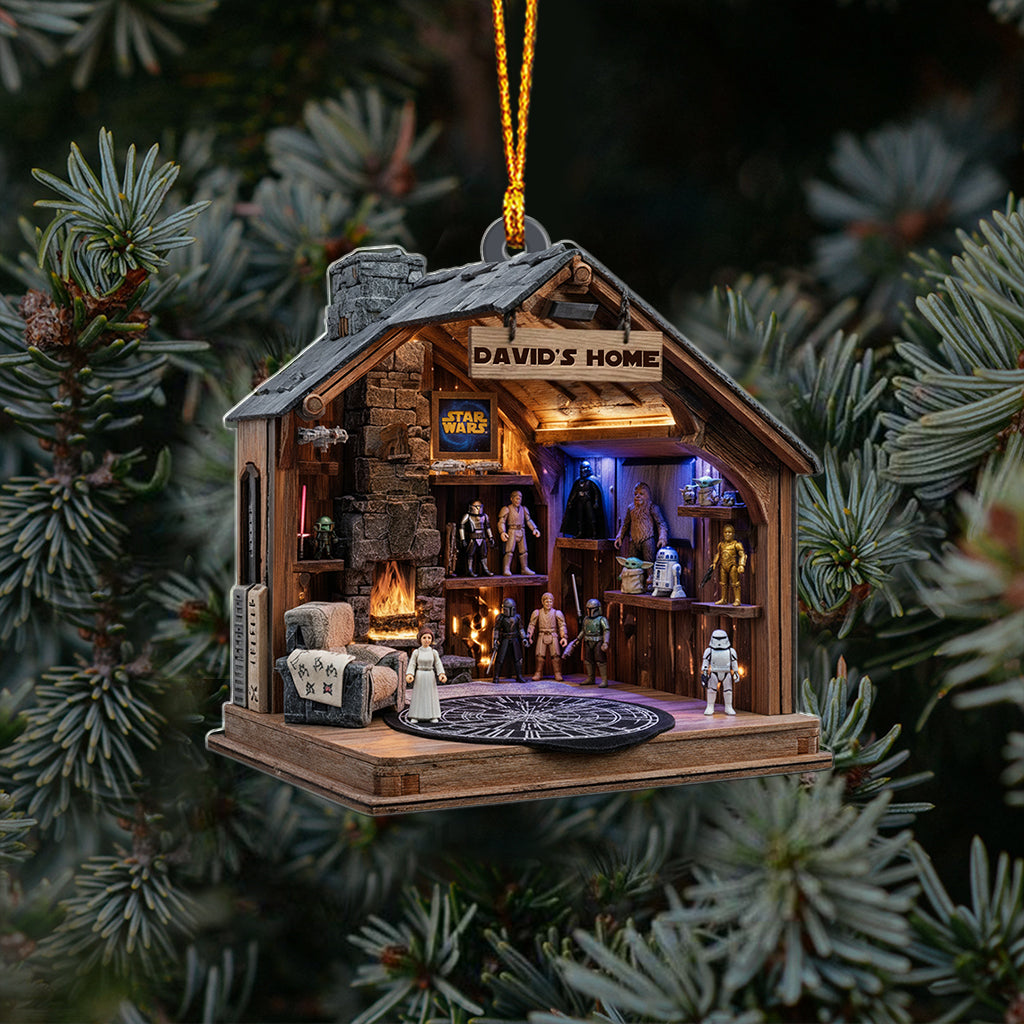 Personalized Star Wars Geek Cave Cabin Ornament - Unique Gift for Christmas Ornament GradoCreations