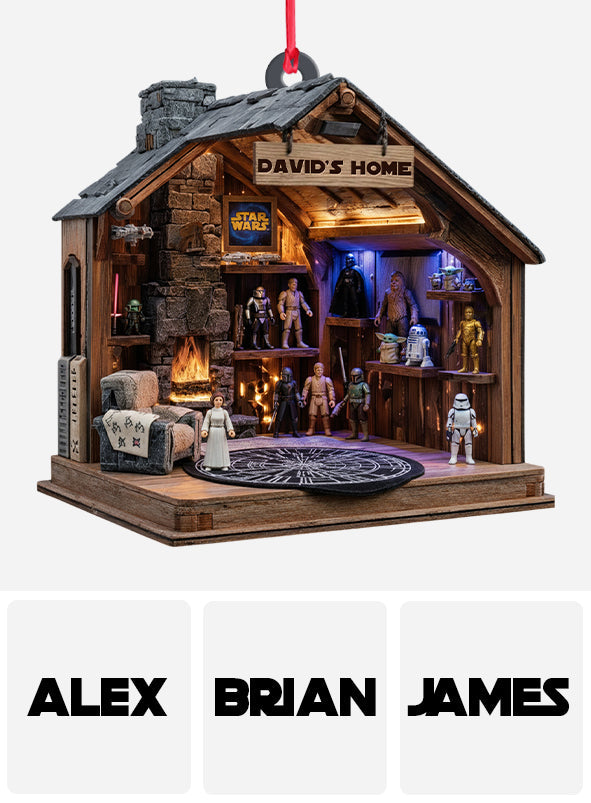 Personalized Star Wars Geek Cave Cabin Ornament - Unique Gift for Christmas Ornament GradoCreations