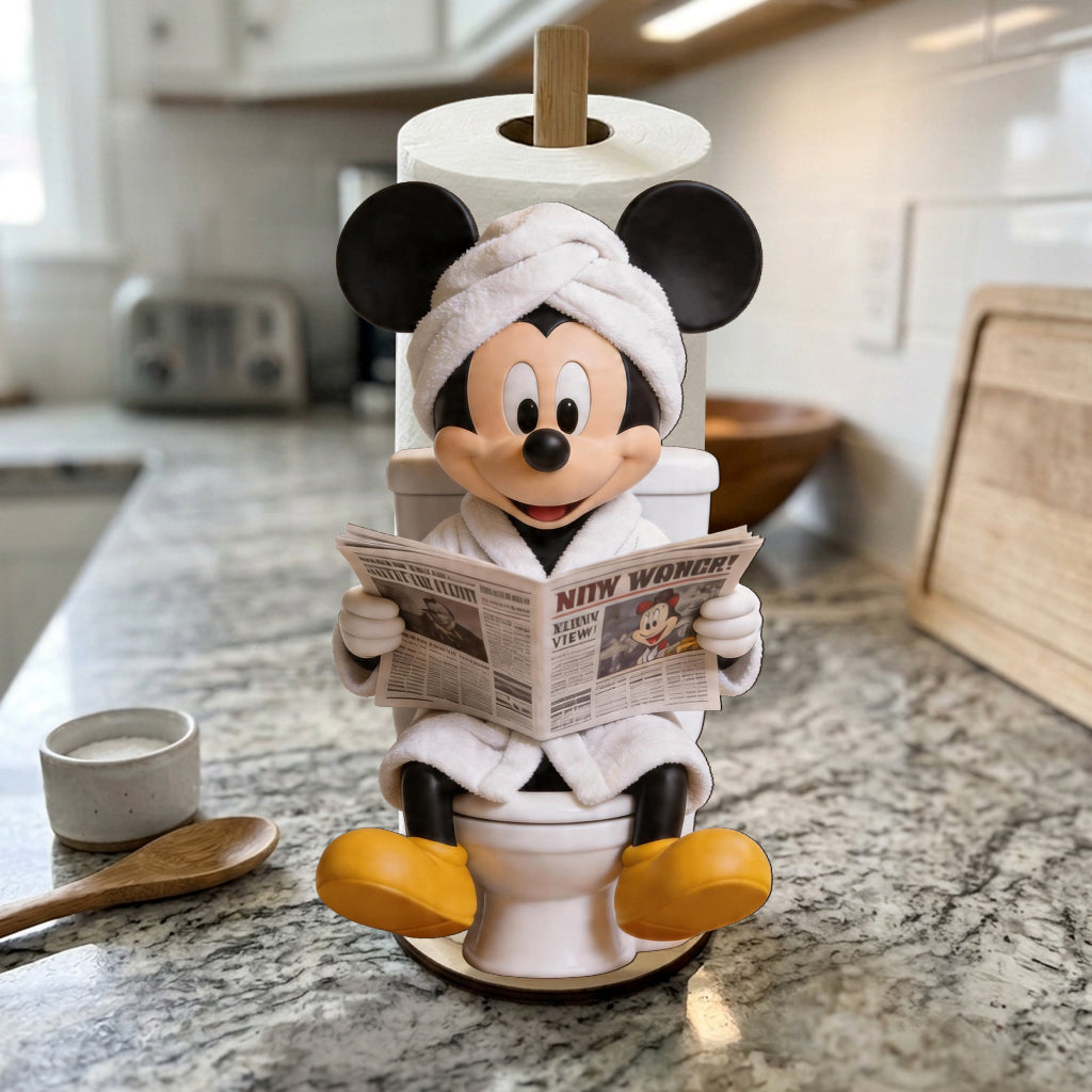 Personalized Cartoon Mouse Paper Towel Stand Gift for Kitchen Paper Towel Stand GradoCreations