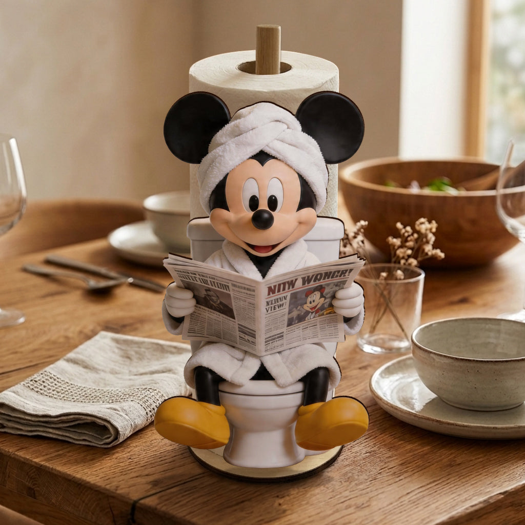 Personalized Cartoon Mouse Paper Towel Stand Gift for Kitchen Paper Towel Stand GradoCreations