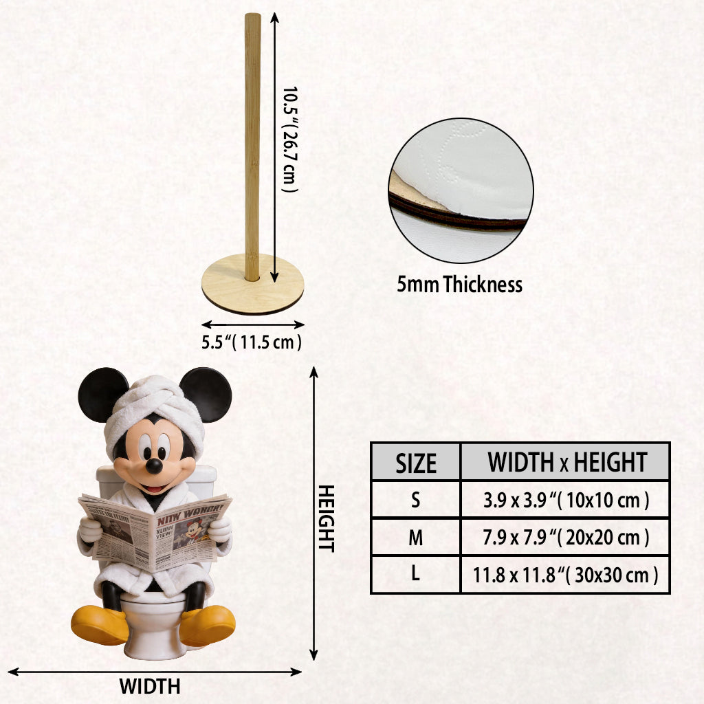 Personalized Cartoon Mouse Paper Towel Stand Gift for Kitchen Paper Towel Stand GradoCreations