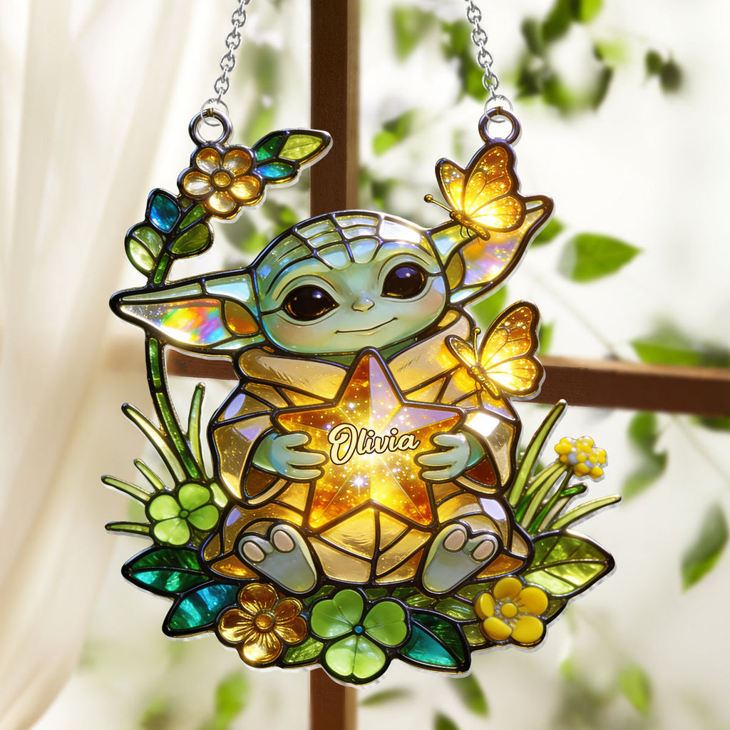 Personalized Acrylic Suncatcher Ornament with Custom Name Gift for Baby Window Hanging Suncatcher Ornament GradoCreations