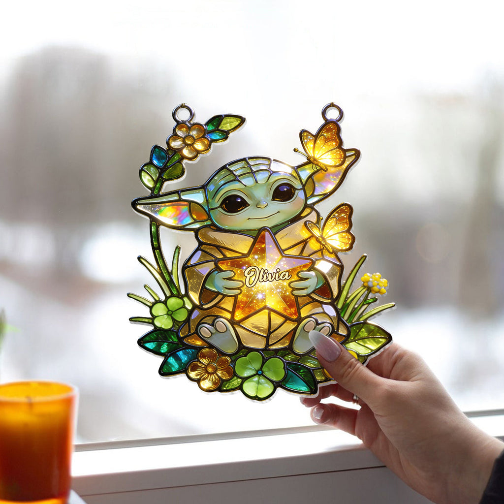 Personalized Acrylic Suncatcher Ornament with Custom Name Gift for Baby Window Hanging Suncatcher Ornament GradoCreations
